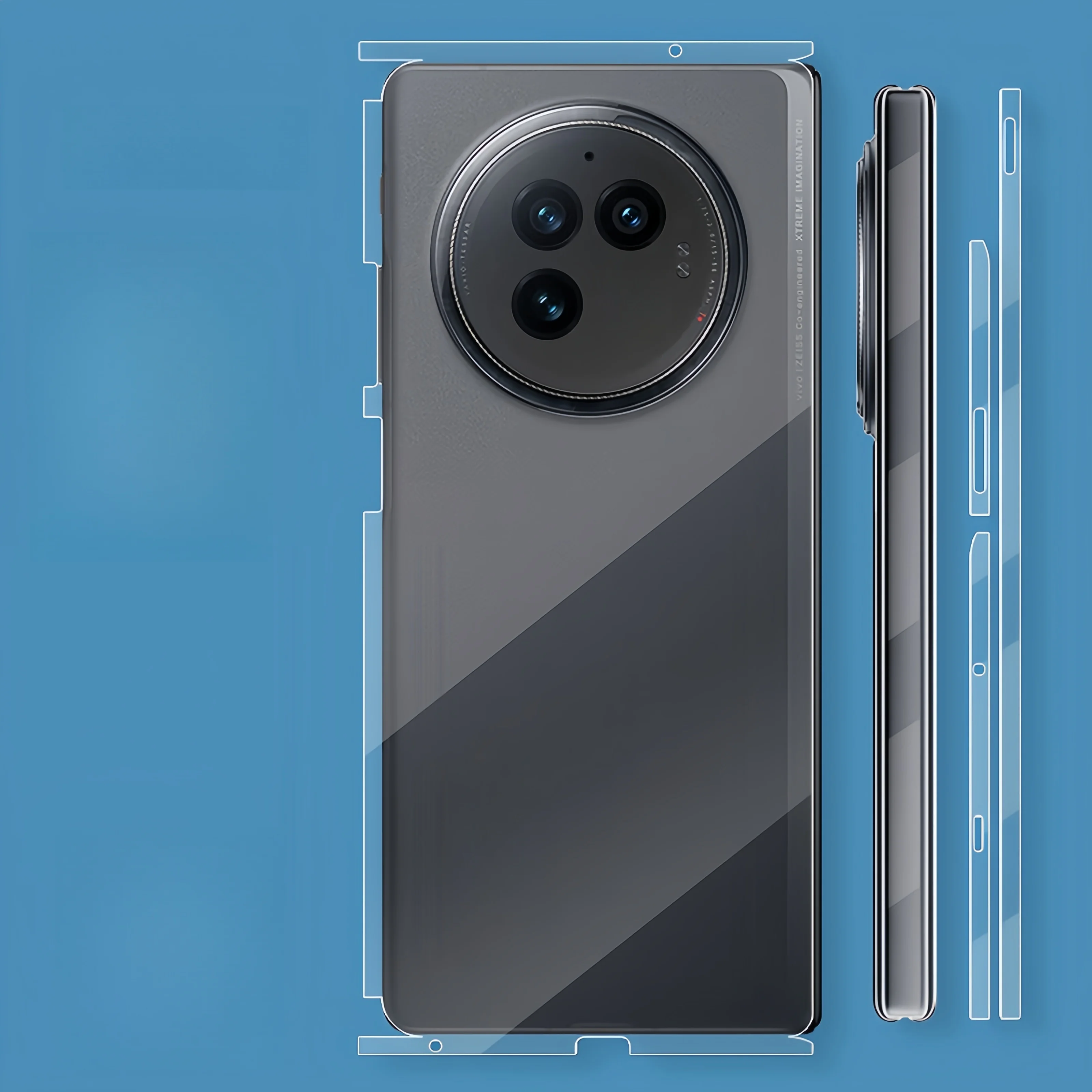 Фото Красочная наклейка 3 м для VIVO X FOLD3 2 FOLD PRO G Защитная пленка для задней панели экрана с защитной пленкой на боковой петли №4