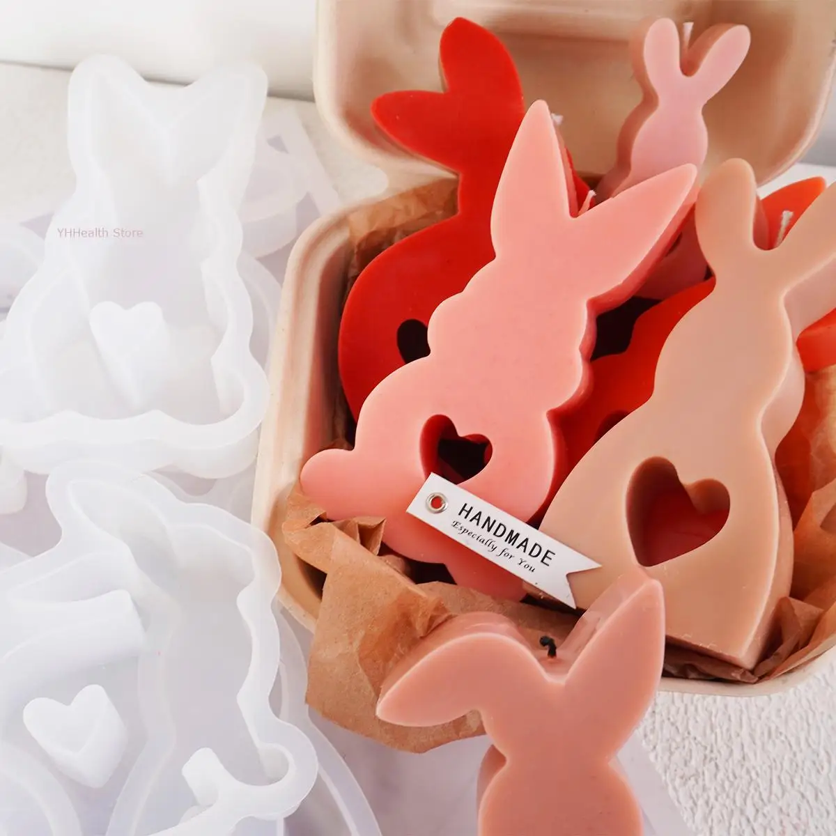 Фотообои 3D с изображением Милого Животного пасхальные креативные полые сердца