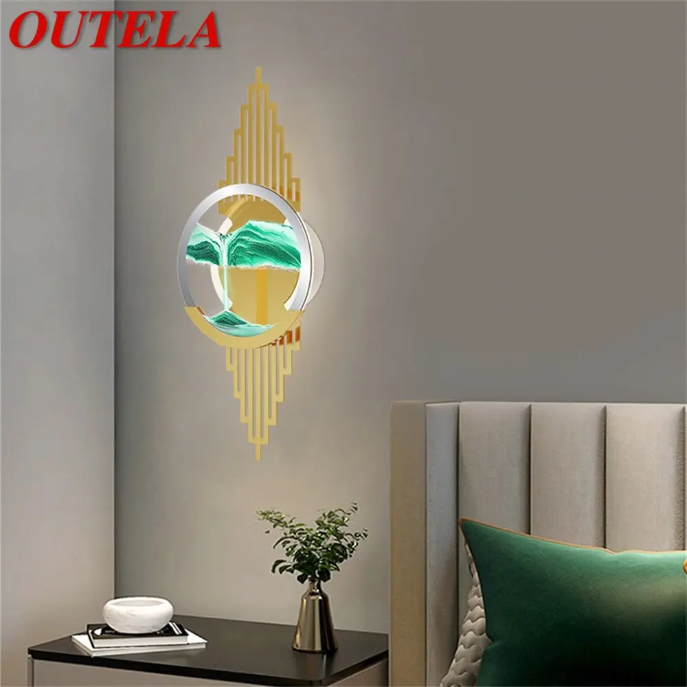 

OUTELA Hourglass Wall Lamp LED 3 Colors Interior Sconce Light Creative Design for Modern Home Living Bedroom Decor