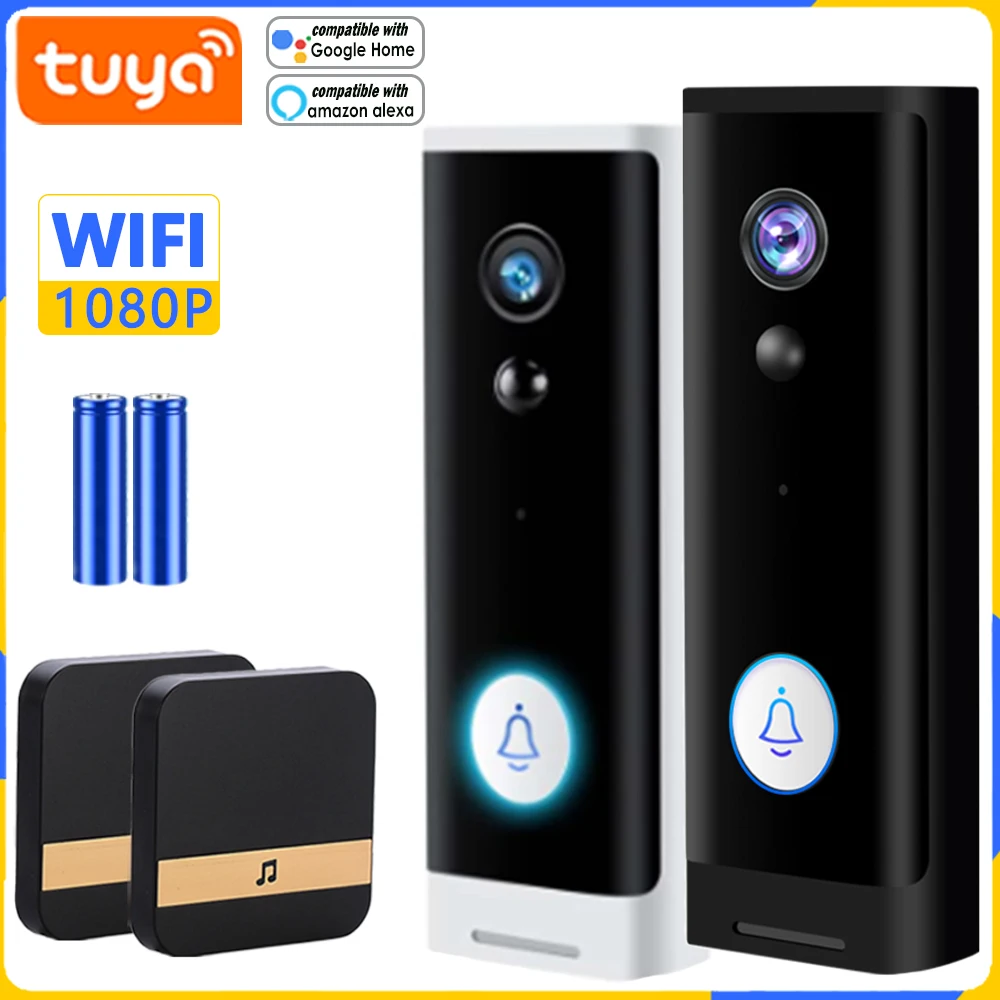 

Video Surveillance Doorbell 1080P HD Wireless Doorbell WiFi Security Intercom Home Smart Protection Tuya PIR Motion