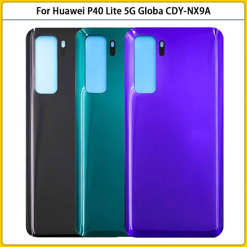 

New For Huawei P40 Lite 5G Battery Back Cover 3D Glass Panel Rear Door For Huawei P40Lite Glass Housing Case Adhesive Replace