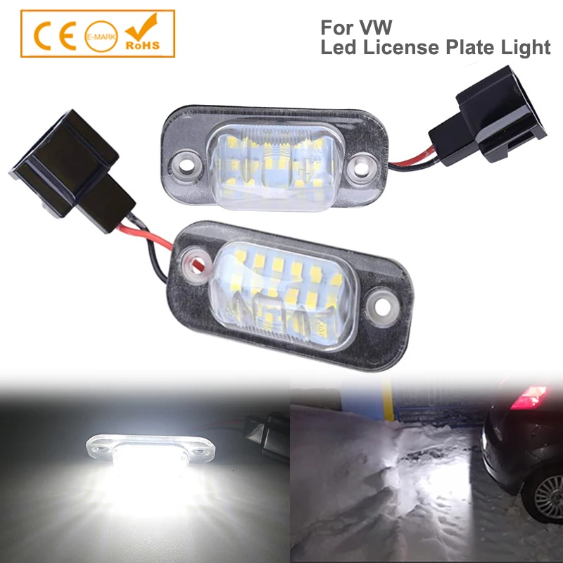 

2PCS LED Licence Plate Light Lamps For VW FLIGHT GOLF Mk3 Cabrio Cabriolet OEM#:1H6943021.1H6943021D.1H6943021B
