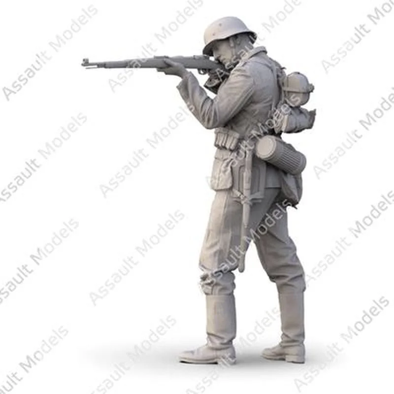

NX 1/35 WWII Soldier Model Resin Model Kit Tumei Colorless Self-Assembling Resin Figure Military Action Figure