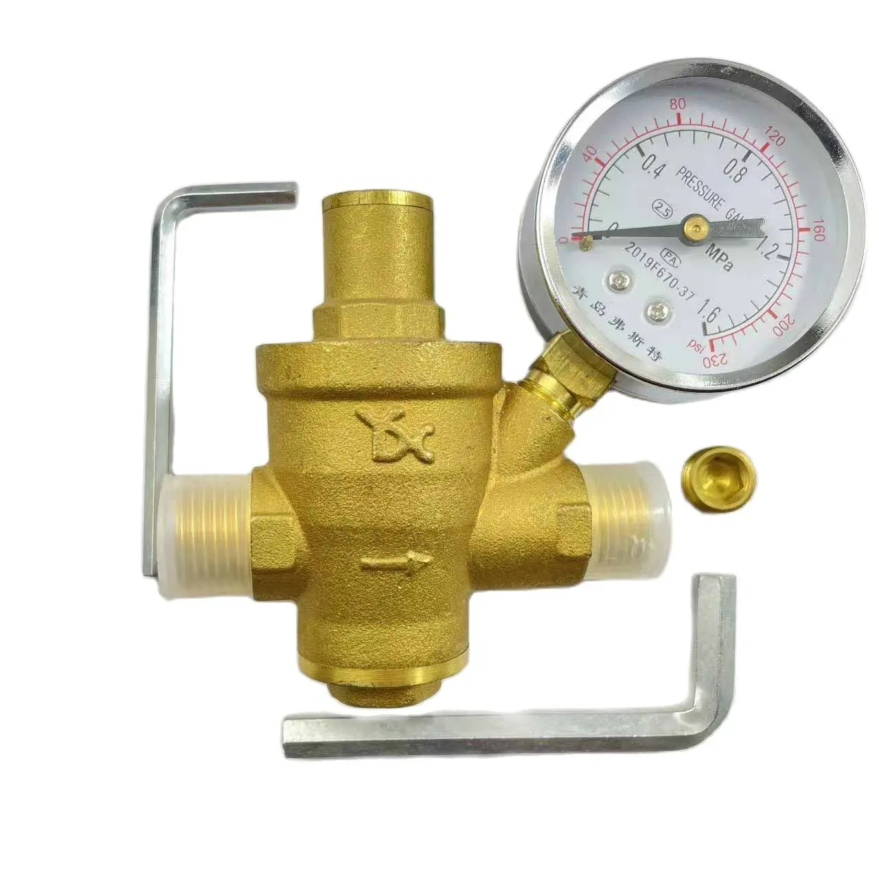 

G1/2" Male Thread High Temperature Adjustable Pressure Reducing Valve without Pressure Gauge made of Brass H59