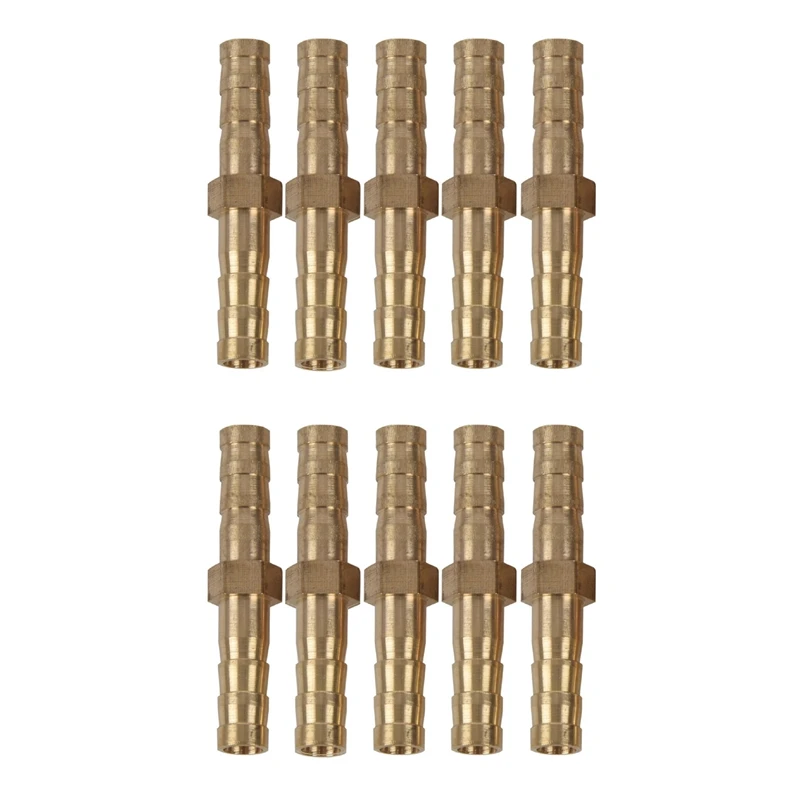 

10Pcs 6Mm Inner Dia Air Gas Straight Hose Pipe Barb Coupler Connector