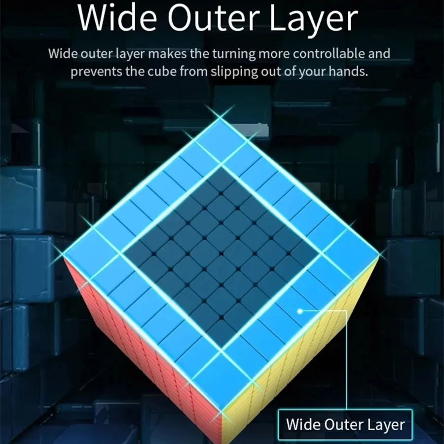 Moyu Meilong 8x8 Магический скоростной куб без наклеек профессиональные