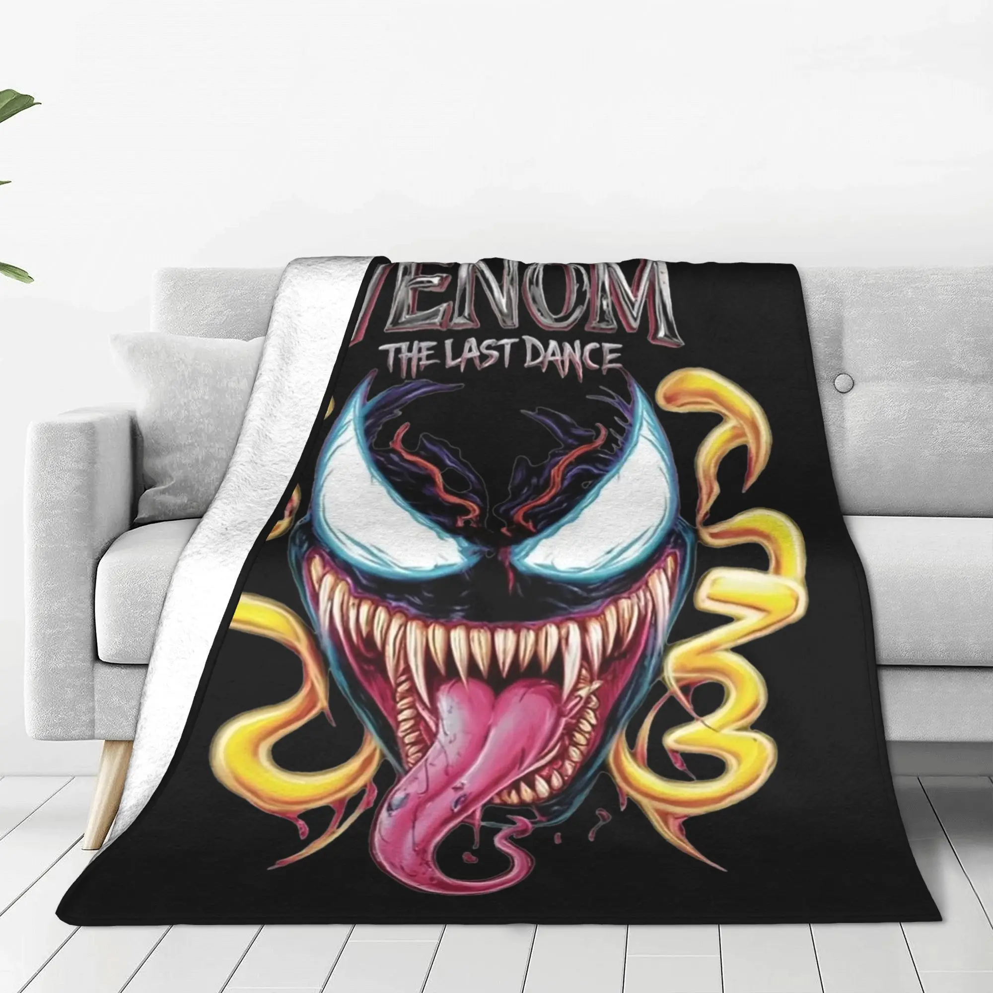 Бархатные пледы из фильма Venom the Last Dance одеяла для домашних путешествий легкий