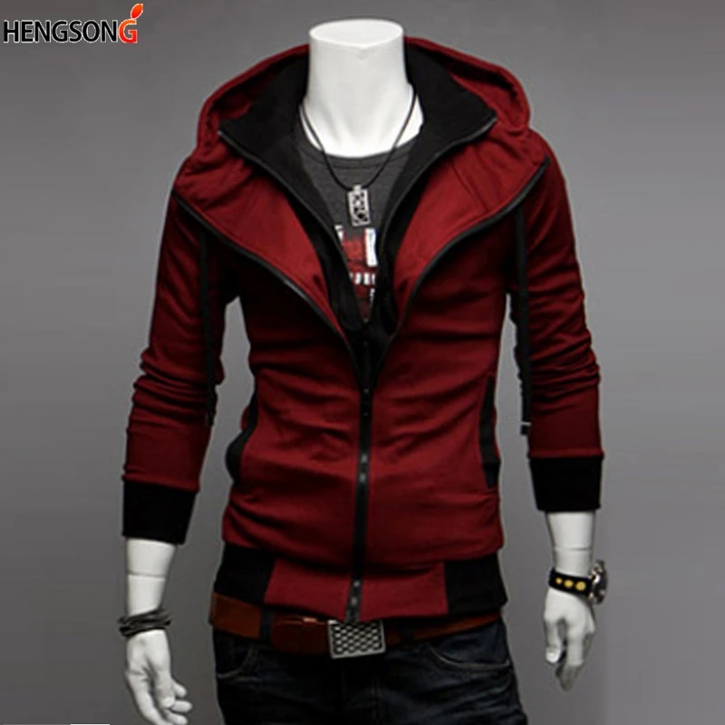 

Men Running Jacket Sports Fitness Coat Long Sleeve Hooded Gym Soccer Basketball Outdoor Training Run Jogging Jackets Clothes