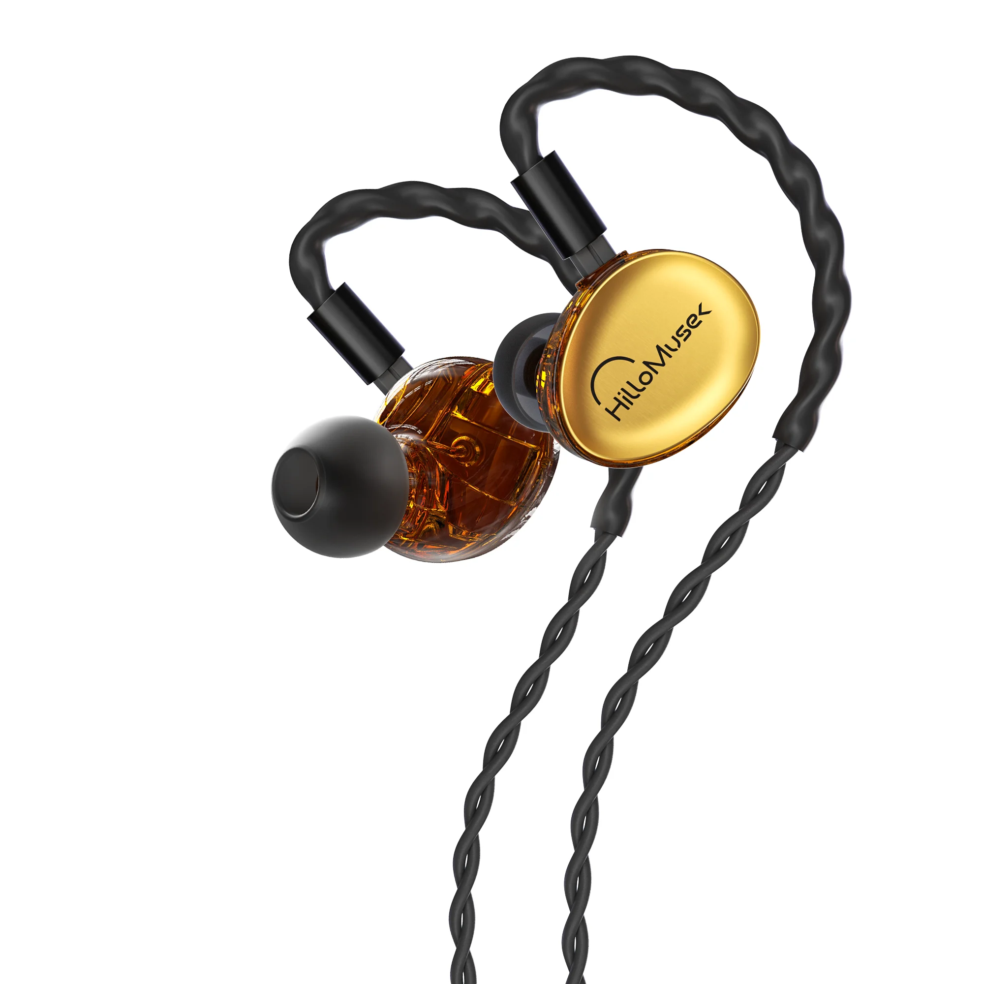 Фото Наушники HilloMusek Audiophile Hybrid IEM 1DD+1BA HiFi со съемным кабелем №2