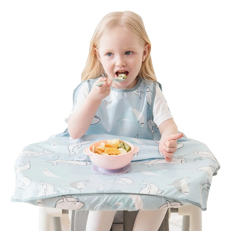 

Baby Bibs with Sleeves Baby & Toddler Weaning Bib Coverall Attaches to Highchair & Table Waterproof Long Sleeve Bibs 0