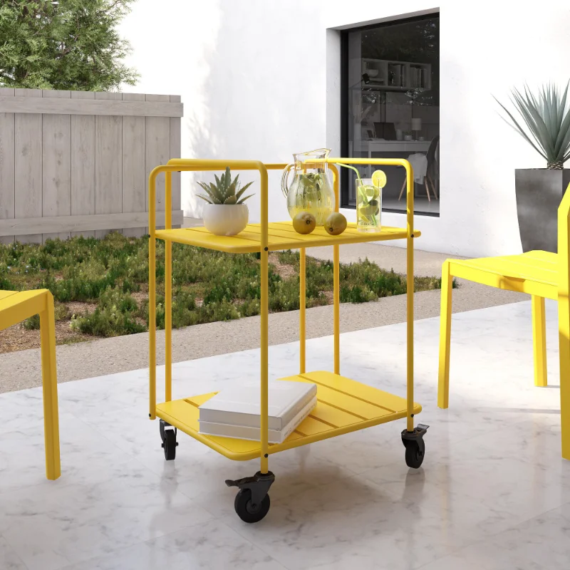 

Poolside Gossip Collection, Penelope Outdoor/Indoor Cart, Yellow