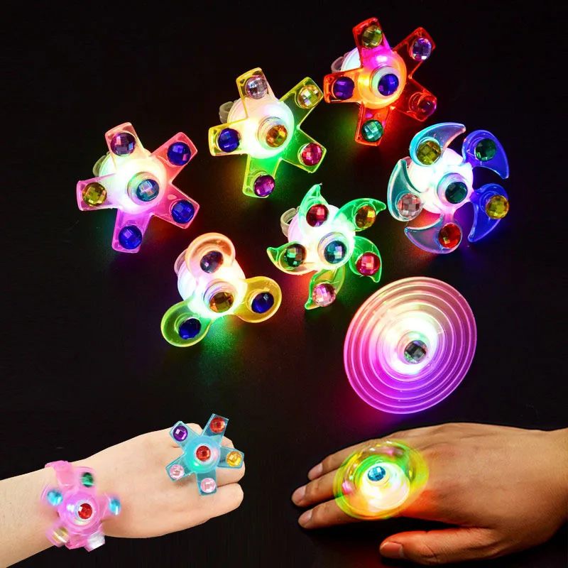 

2pc New Creative Luminous Gyro fidget Ring Flash Gyro Toys Antistress Children spinner Birthday Gift Glow in the Dark Toys