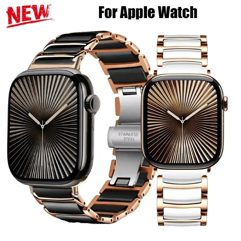 Фото Керамические ремешки для часов Apple Watch 49 46 44 42 40 38 45 мм, сменный браслет для iWatch S11 10 9 8 7 6 5 4 SE 3 2 Браслет №1