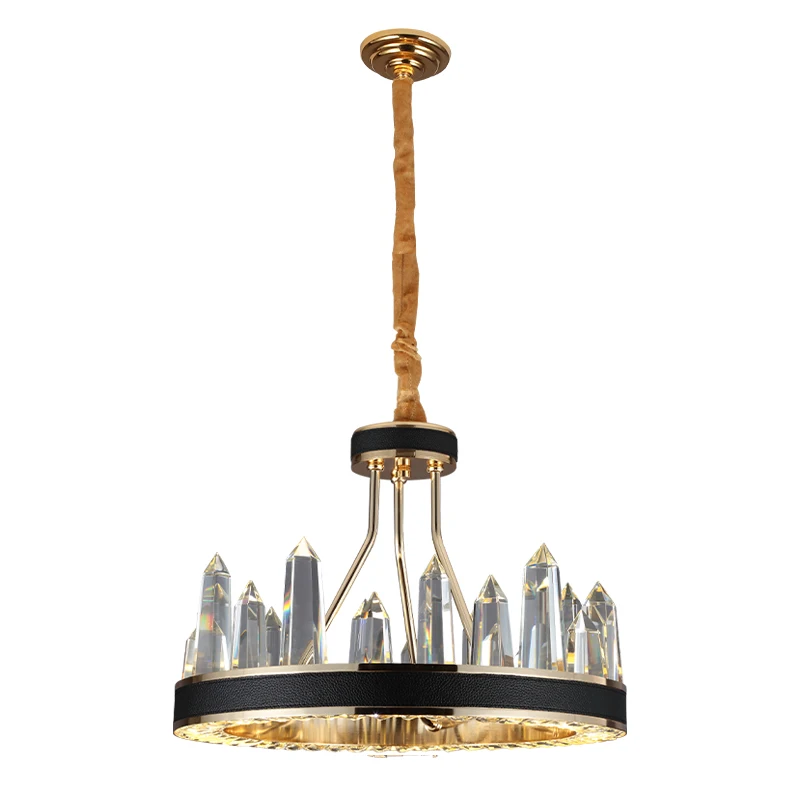 

Iceberg Pendant Lamps Transparent Crystal Living Room Lights Modern Atmosphere Master Bedroom Creative Luminaire Decoration Home