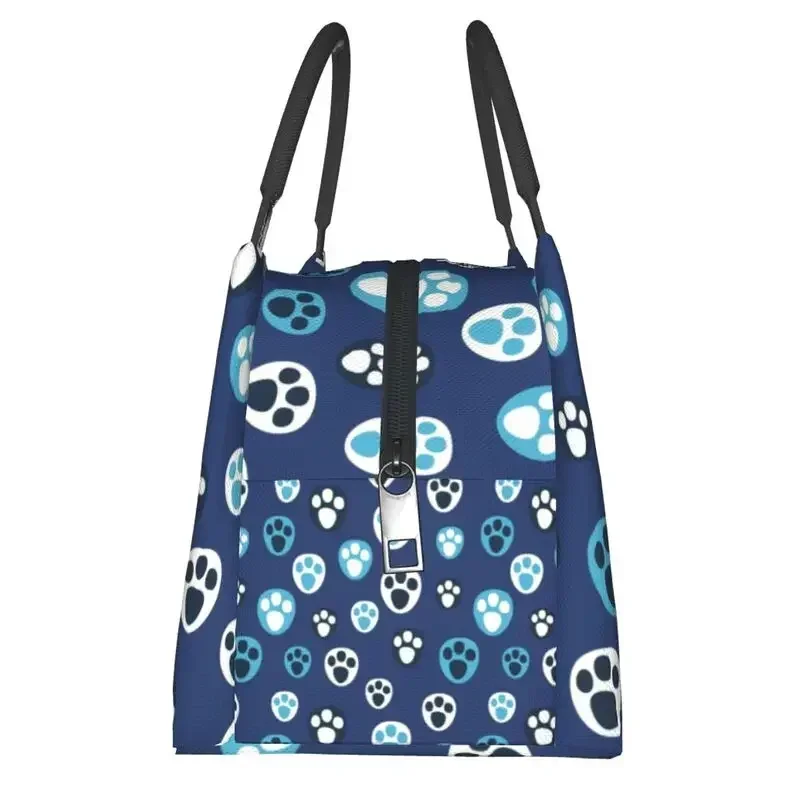 Термоизолированные сумки для ланча с узором в виде лап животных женские кошки