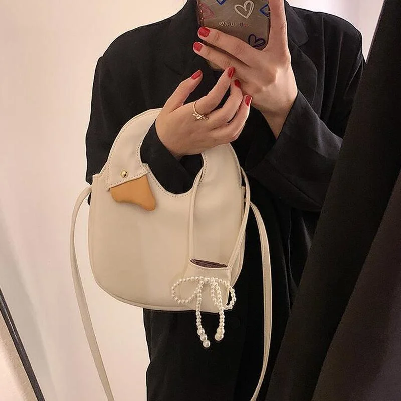 

Сумка и кошелек в форме гуся, роскошная дизайнерская сумка через плечо для женщин, модный клатч для вечерние, забавная сумка через плечо из и...