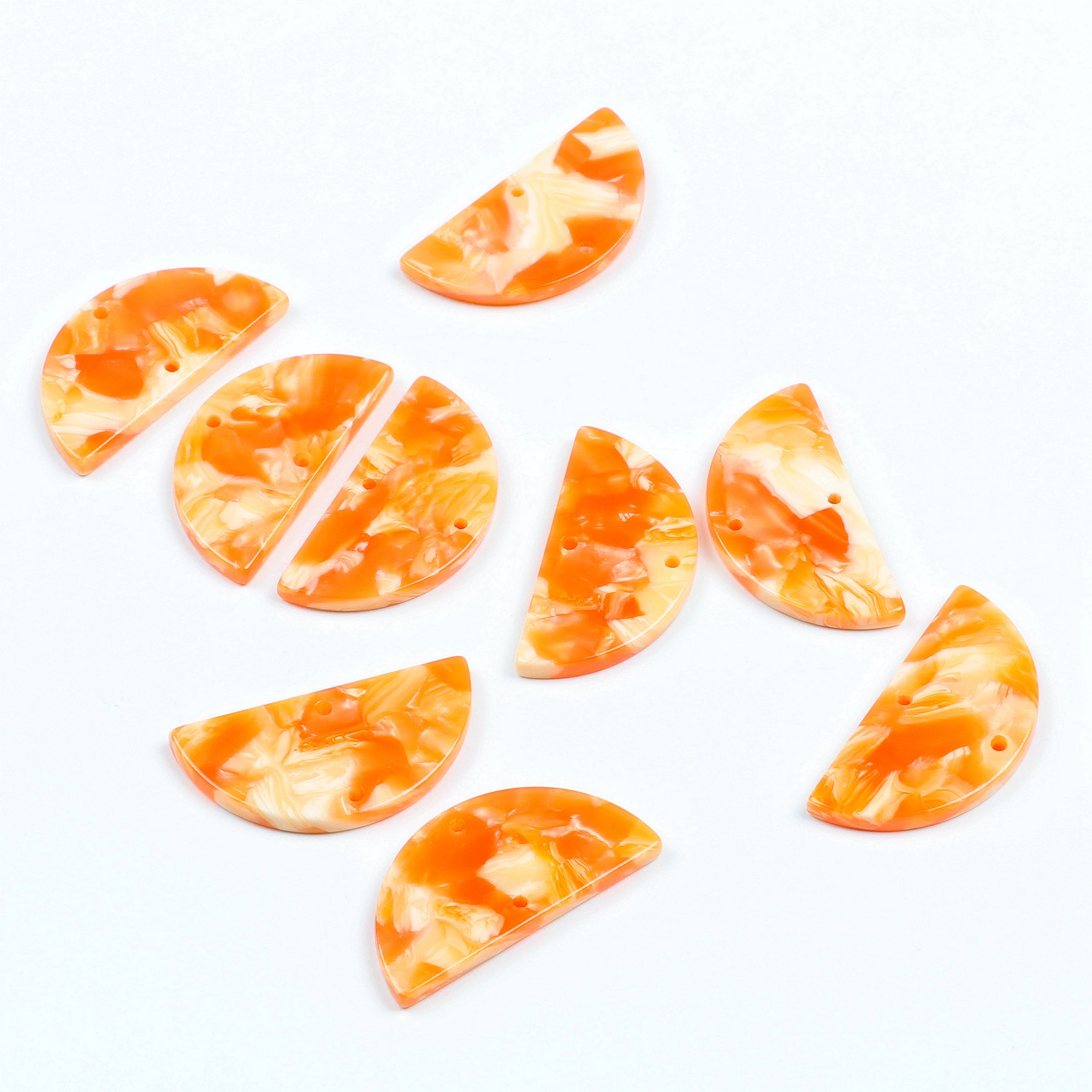 Черепаховая раковина акриловые бусины из ацетата полуподвески с леопардом