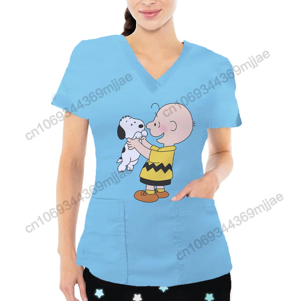 

Pocket V-Neck Comfort Y2k Graphic Tee Women Top Anime T Shirts Woman Clothes Yk2 One Pieces T-shirts for Women Summer Tops Shirt