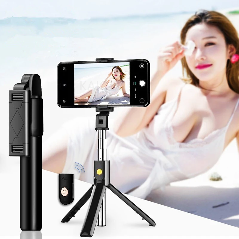 

K07 Wireless Bluetooth Selfie Stick Foldable Mini Tripod Expandable Monopod with Remote Control for iPhone IOS Android