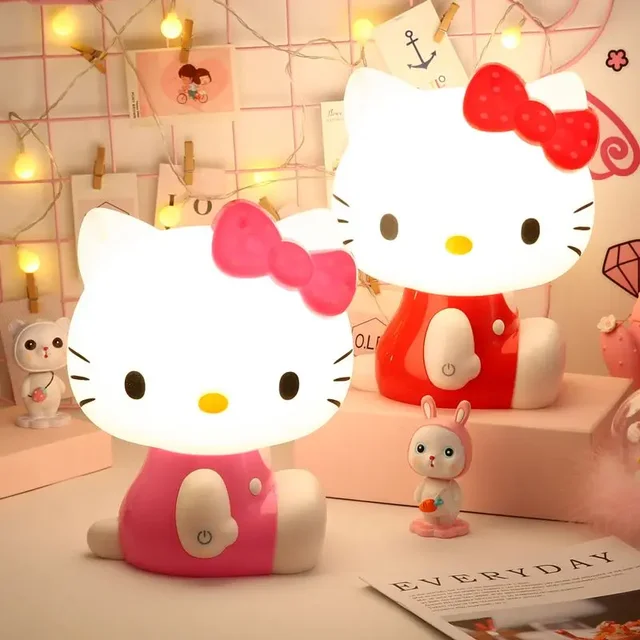 Hello Kitty 3D LED Night Lamp - Touch-Activated Bedroom Sleep Light 2