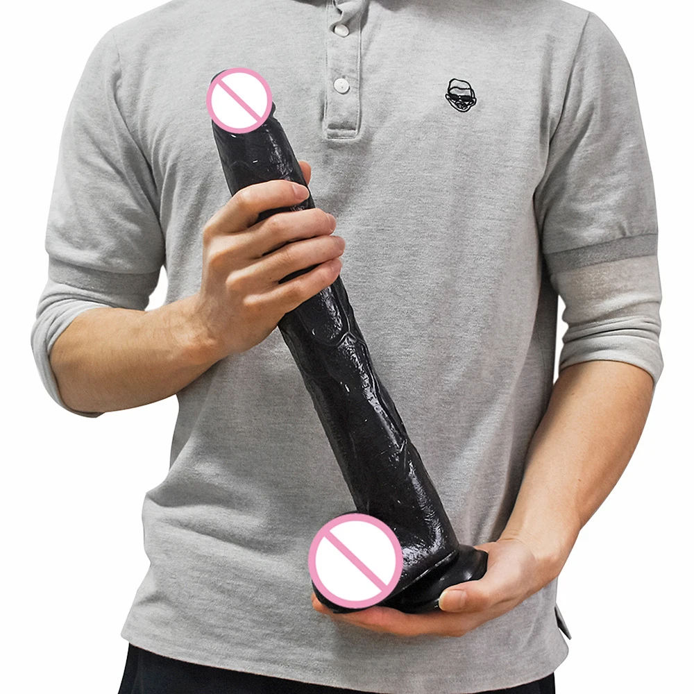 15-дюймовый фаллоимитатор из мягкого поливинилхлорида с присоской для женской