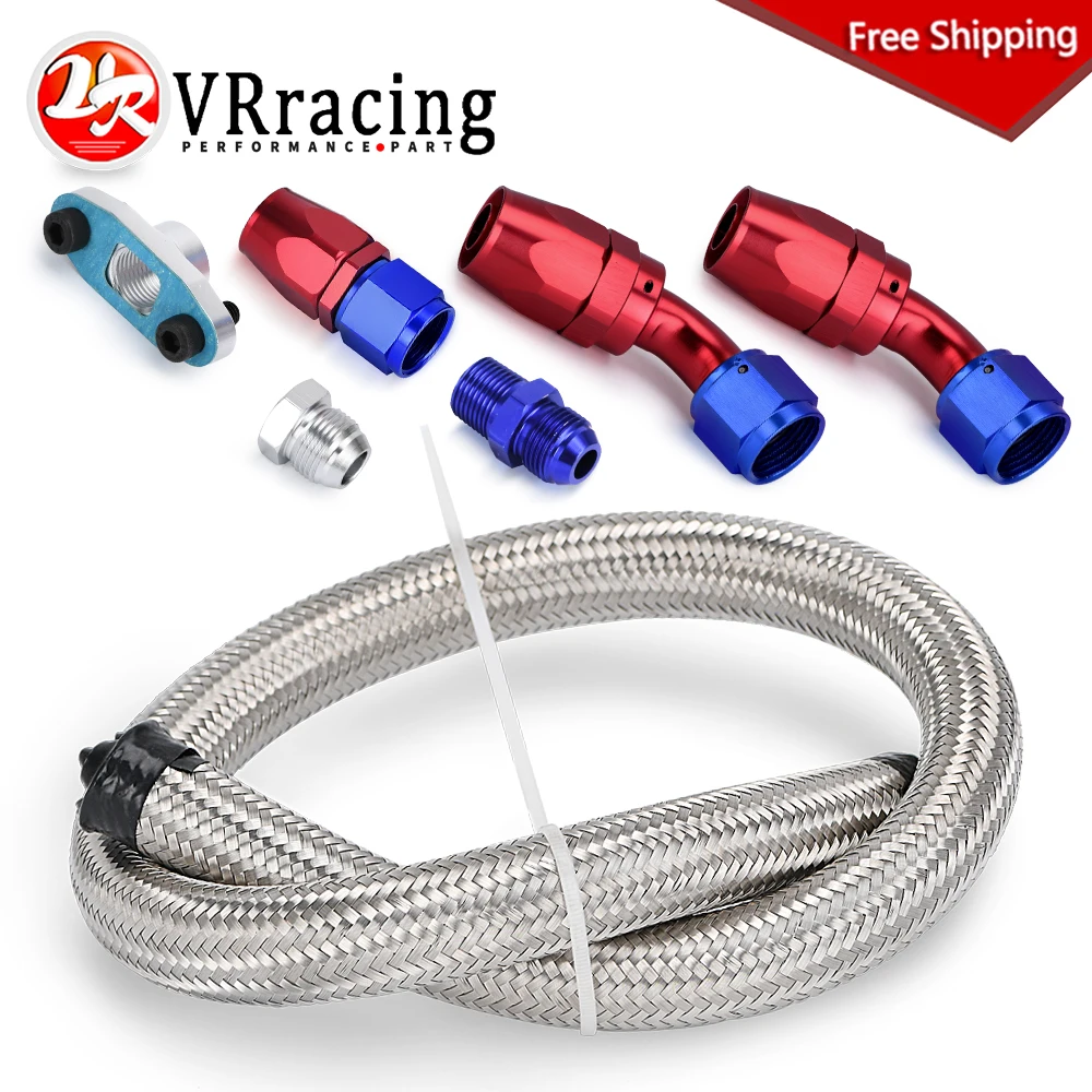 10AN Стокбокомпрессора Возвратная линия для слива масла T3 T4 T04E T70 T60 T61 GT35 AN10 синий и