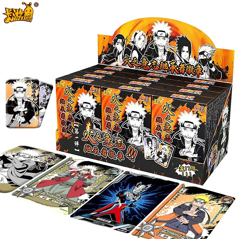 

KAYOU Naruto Badge Collection Cards Fire Will Successor Badge BR Card Anime Character Hinata Tsunade Sasuke Collection Card Gift