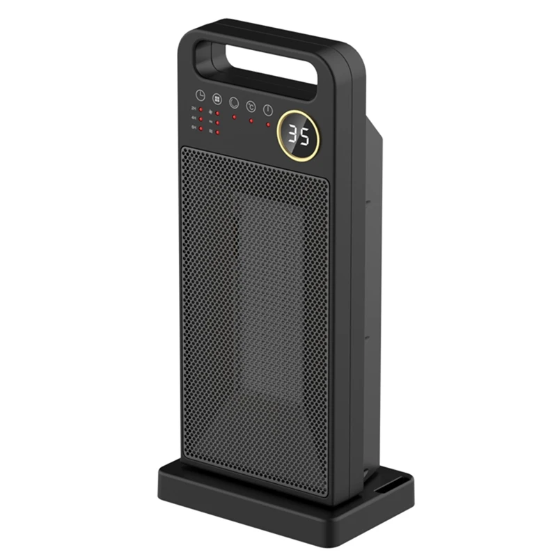 

Heater Remote Control Electric Heating Touch Screen Power Saving Heater Vertical 120 Degree Shaking Head EU Plug