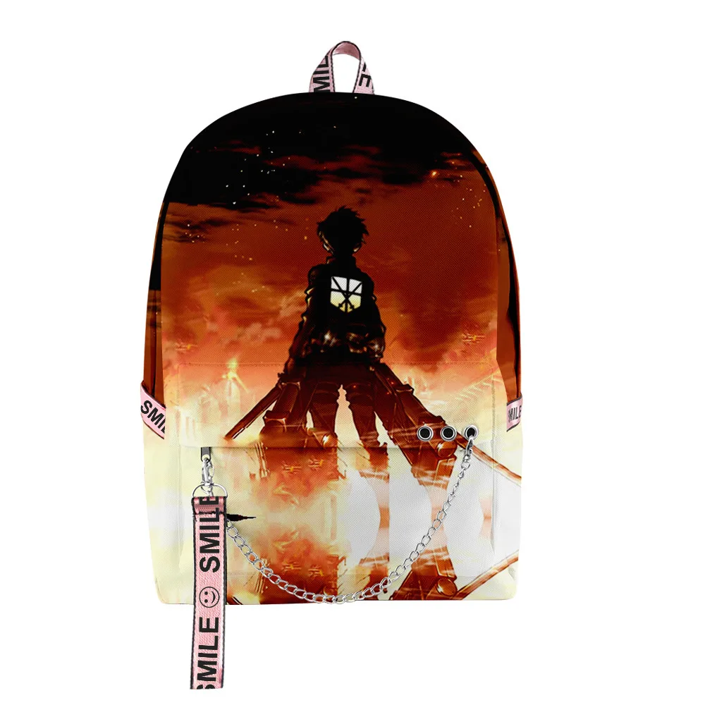 

Trendy Fashion Attack on Titan Student School Bags Unisex 3D Print Oxford Waterproof Notebook multifunction Travel Backpacks
