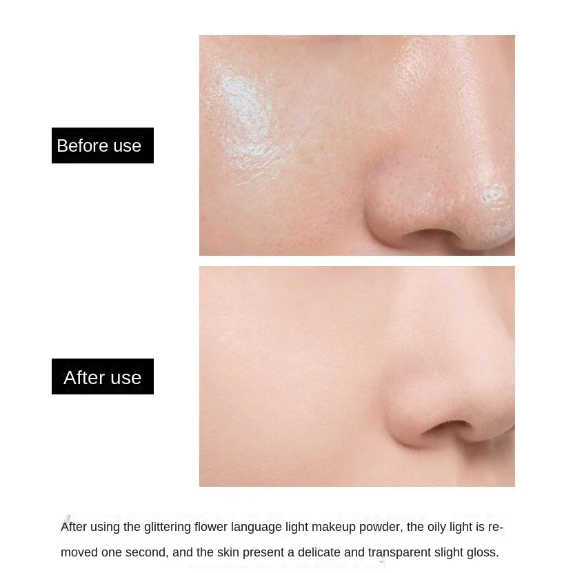 Прозрачная водостойкая матовая пудра для макияжа Lanhuage с блестящими цветами