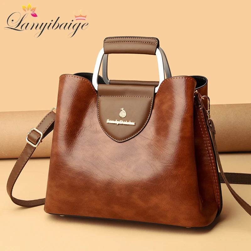 Сумка-тоут из натуральной кожи для женщин роскошные дизайнерские дамские