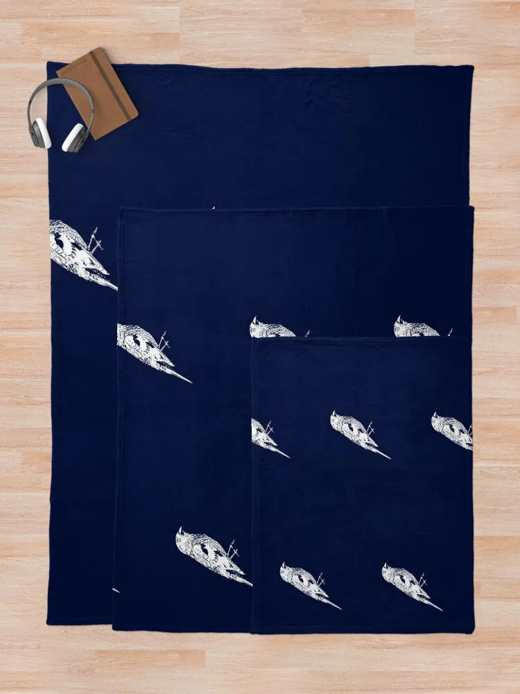 Черная голова Grosbeak белое дизайнерское одеяло термобелье для путешествий детские