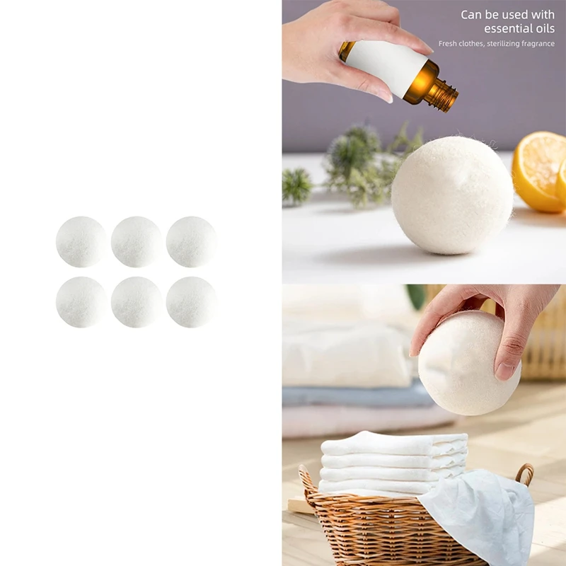 

HAEGER 6Pc Drying Wool Ball Anti-Entanglement Household Drying Clothes Washer Dryer Special Ball Drying Ball