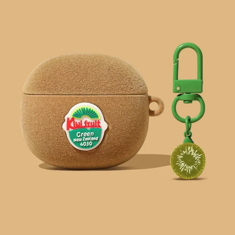 Фото Милый чехол Kiwifruit для Apple Airpods 4 3 2 1, защитный чехол для Airpods pro 2, украшение в виде ракушки с подвеской, аксессуары для наушников №1