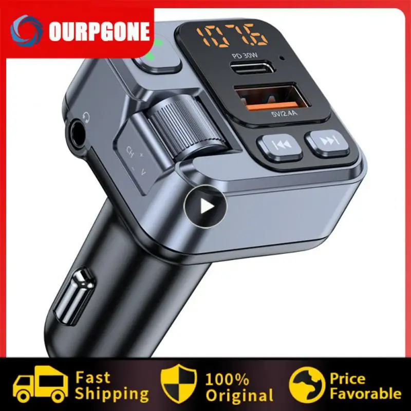 

T16 Car Wireless Player Charger Bluetooth Fast Charging Car Mp3 Player Hands-free Phone Accessories Pd30w Fm Transmitter
