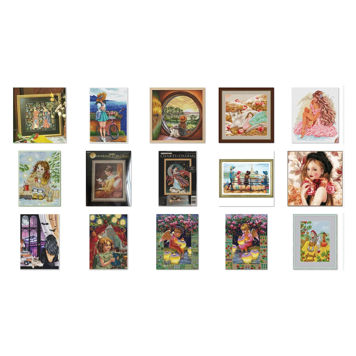 

Стильные наборы для вышивки крестиком для девочек, Сказочная ткань, 18/14/11/22/25 карат, наборы для вышивки хлопковой нитью, рукоделие «сделай сам»