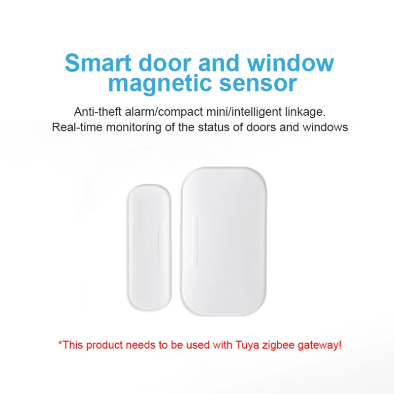 

1~6PCS Smart Home Zigbee Door Sensor Small Low Power Compatible With Alexa Google Home Door Open / Closed Detectors Smart Life