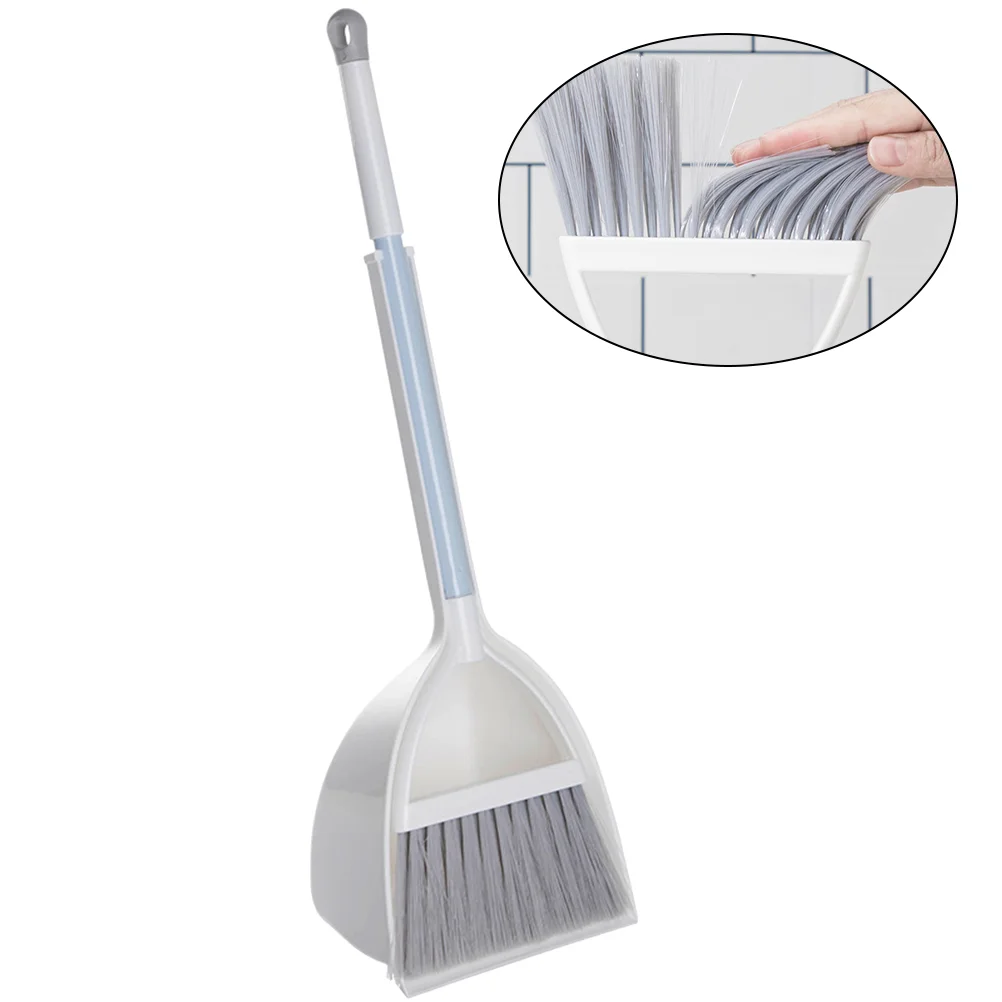 

Baseboard Cleaner Tool Handle Soft Broom Pan Combo Mini Dustpan Set Kids Suit Small