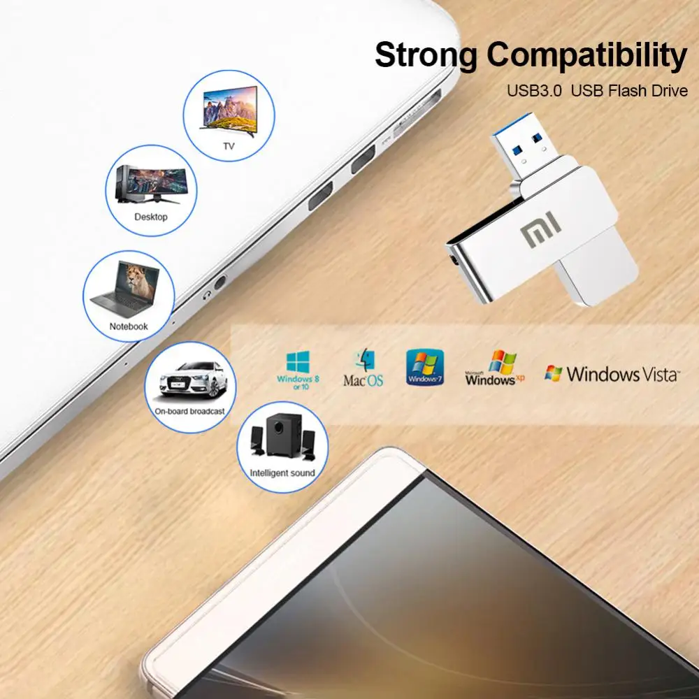 USB-флеш-накопитель Xiaomi 32-64 ТБ USB 3 0 металлический