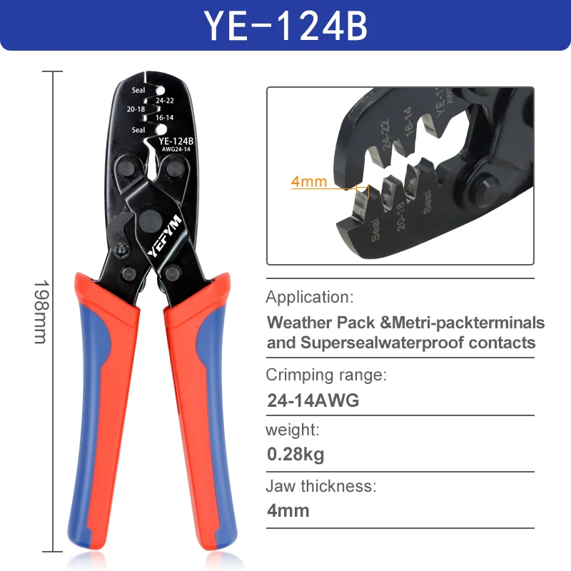 

Водонепроницаемые обжимные клещи YEFYM YE-124B