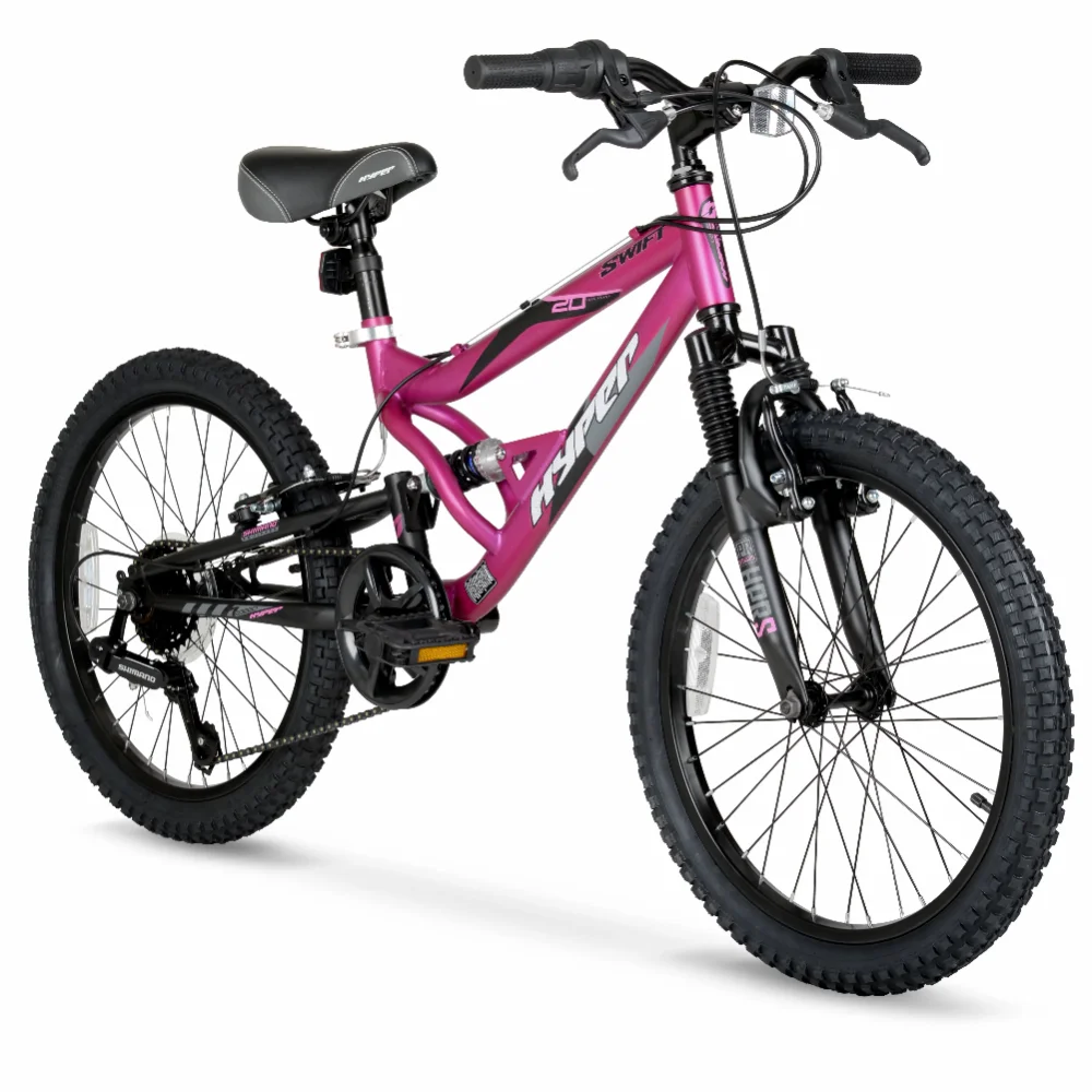 

Горный велосипед Swift для девочек, горный велосипед для детей, пурпурный, 20 дюймов