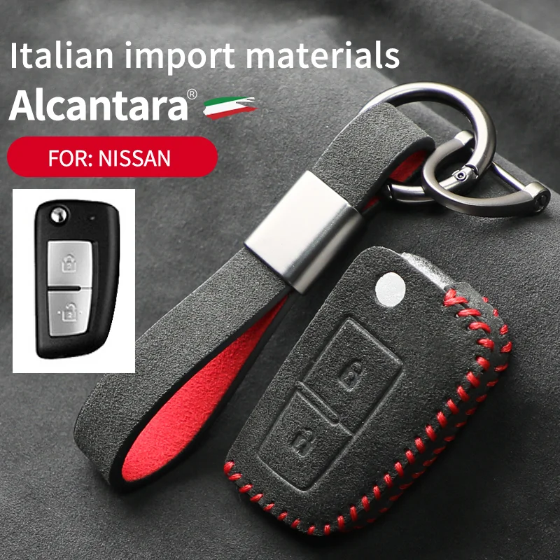 

Alcantara Suede Leather Car Key Case Cover for Nissan X-Trail T32 Rogue Juke F15 Qashqai J11 Murano MAXIMA ALTIMA Accessories