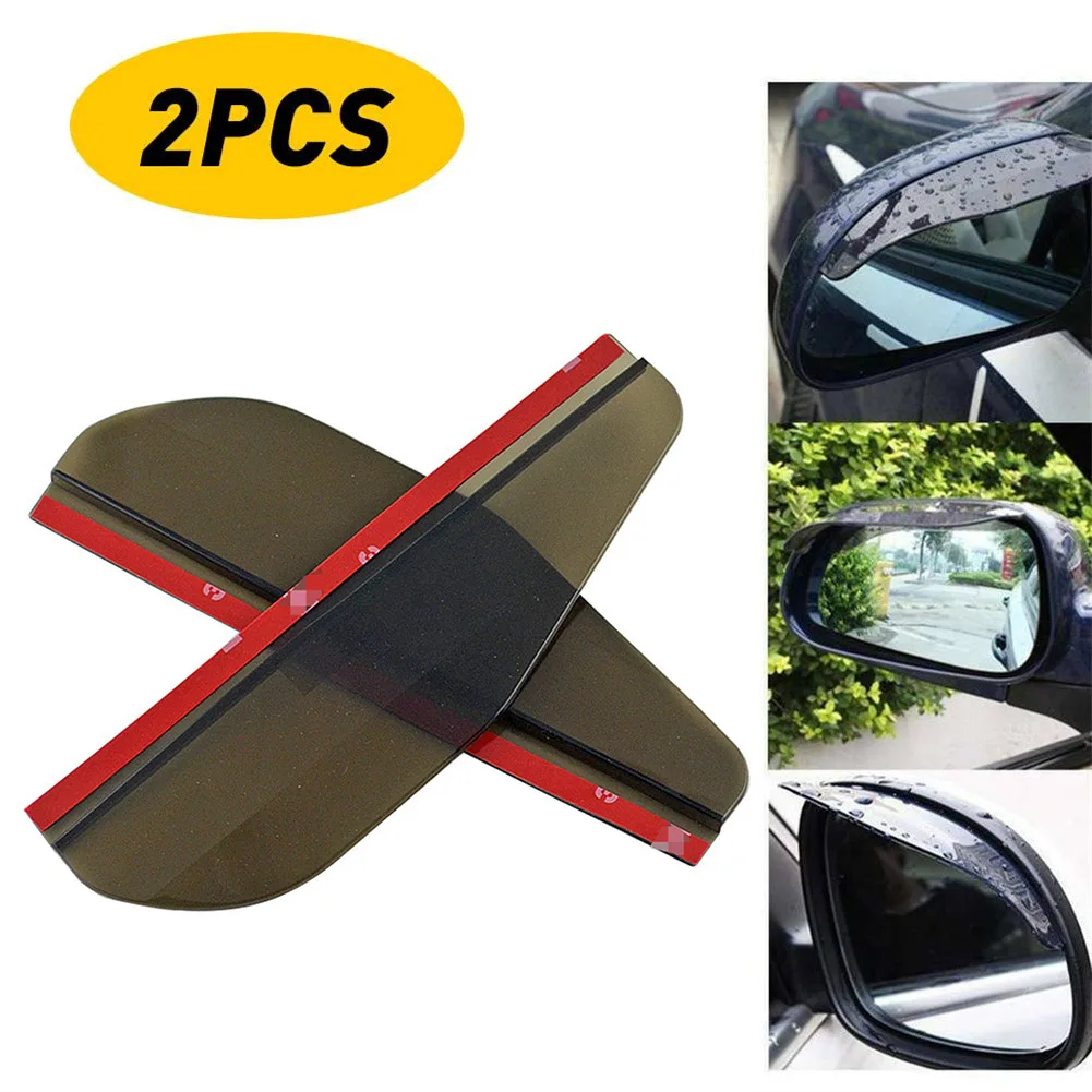 

2 PCS Universal Car Rearview Mirror Rain Eyebrow Rear View Rainproof Blades Sticker Guard Sun Visor Shade Shield Car Accessories