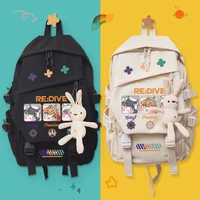 anime cartoon redive kokoro karyl nylon backpack shoulder bags student school book bags