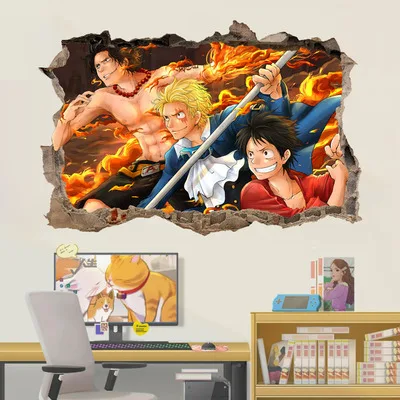 

One Piece Luffy Removable Wall Stickers Decal Kids Boys Room Decor Mural