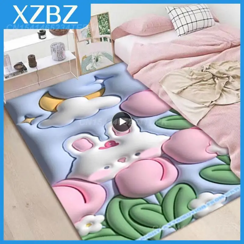 

Floor Mat Process Woven Technology Velvet Fabric Dressing Table Cushion Baby Crawling Mat Expanded Cartoon Bedside Blanket