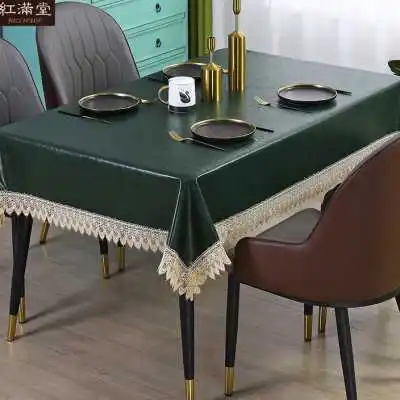 

Solid leather tablecloth, waterproof and table, table mat, living room, rectangular hanging, advanced feeling method
