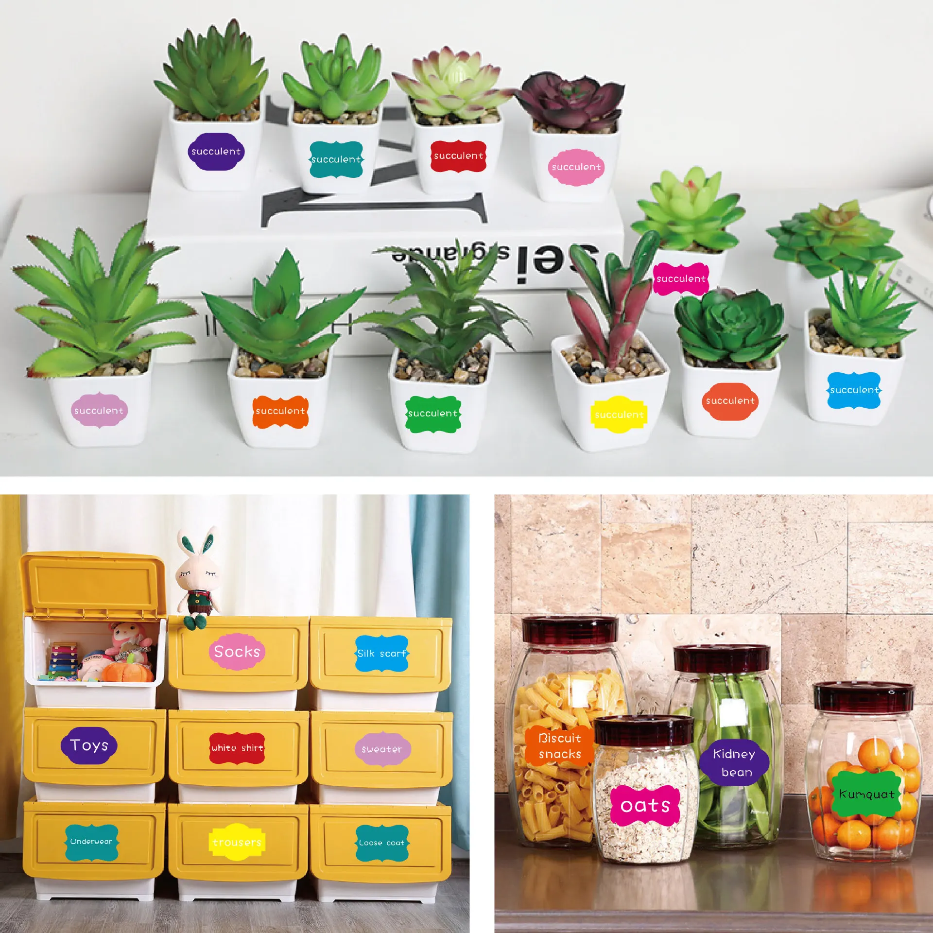

200PCS Watercolor Jam Stickers Vinyl Decal Waterproof Removable Erasable Pantry Food Spices Labels Jars Bottle Stickers Organize