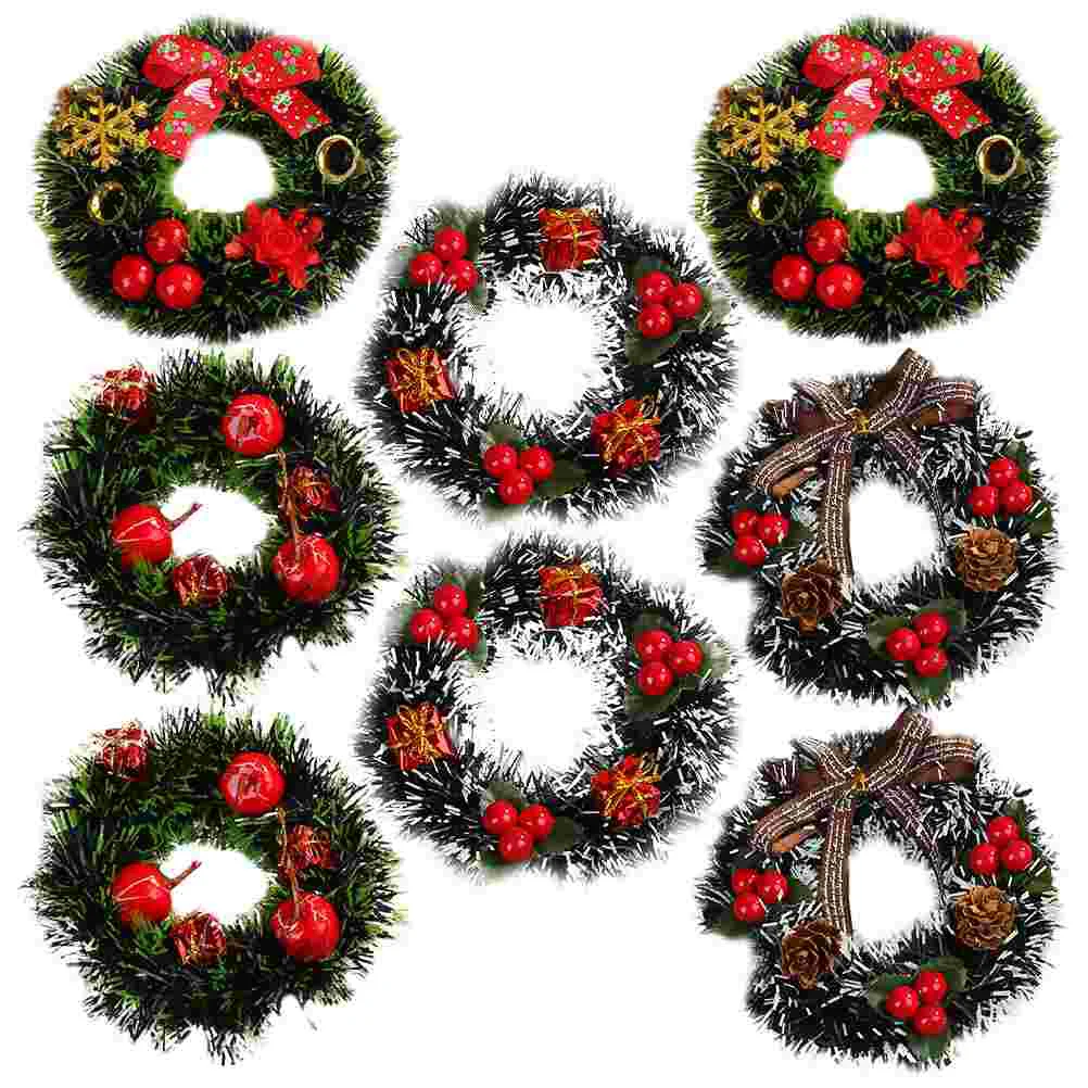 

8 Pcs Wreath Christmas Home Decoration Berry Xmas Garden Wall Ornament Ornaments Pvc Garland