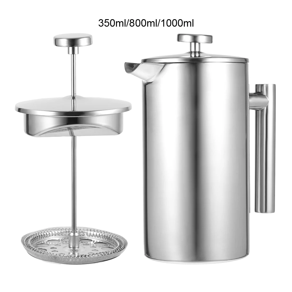 

French Pressed Coffee Maker with Filtration System Pot Large Capacity